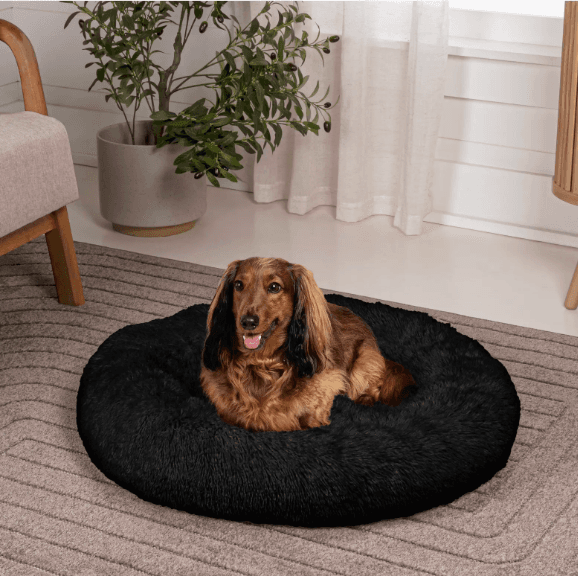Faux Fur Calming Donut Bed